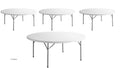 White Round Folding Table 6 Ft E681