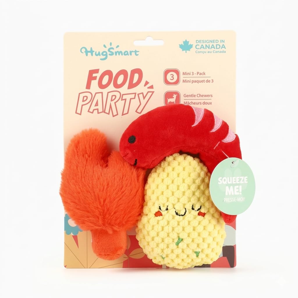 Seafood Boil Dog Toys, Pack of 3 F31449