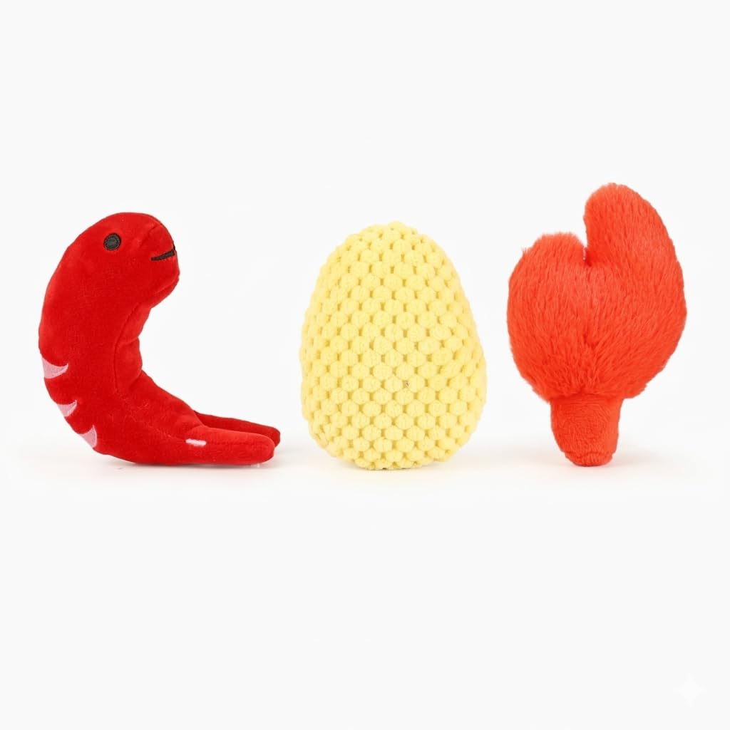 Seafood Boil Dog Toys, Pack of 3 F31449