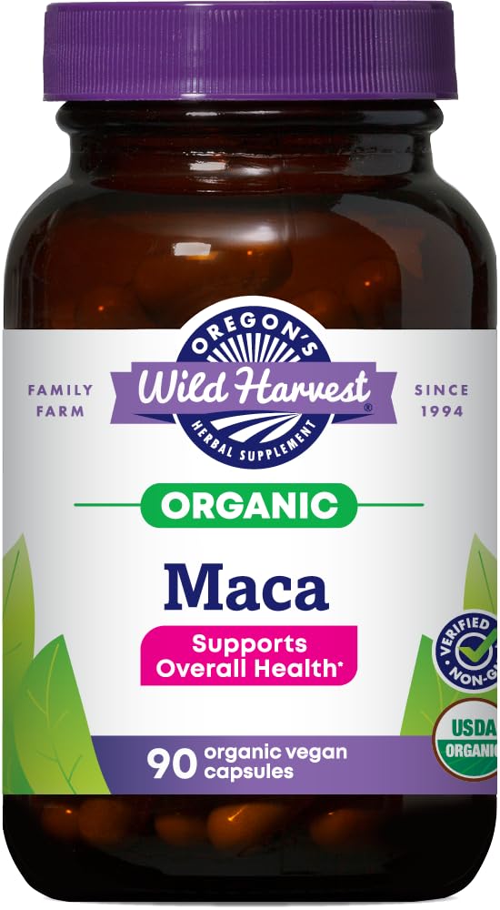 Organic Maca Root Herbal Supplement, 90 Count E47492