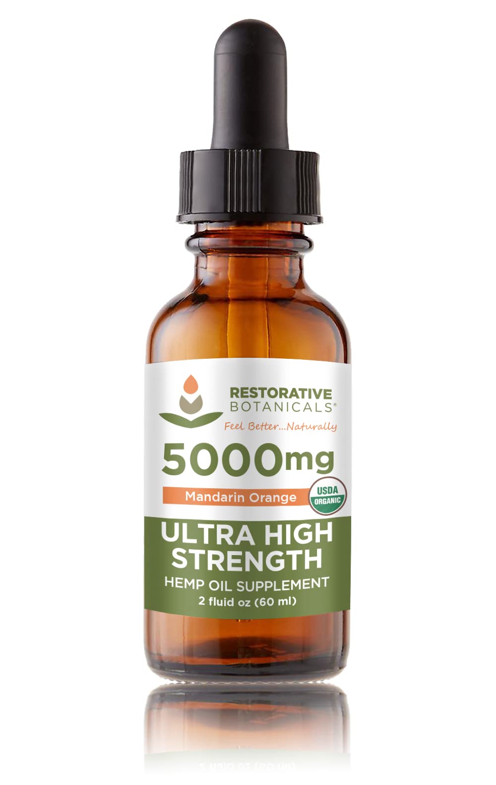 Hemp Oil Drops 5000 mg Mandarin Orange K78154