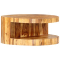Round Wood Coffee Table with Storage V694566