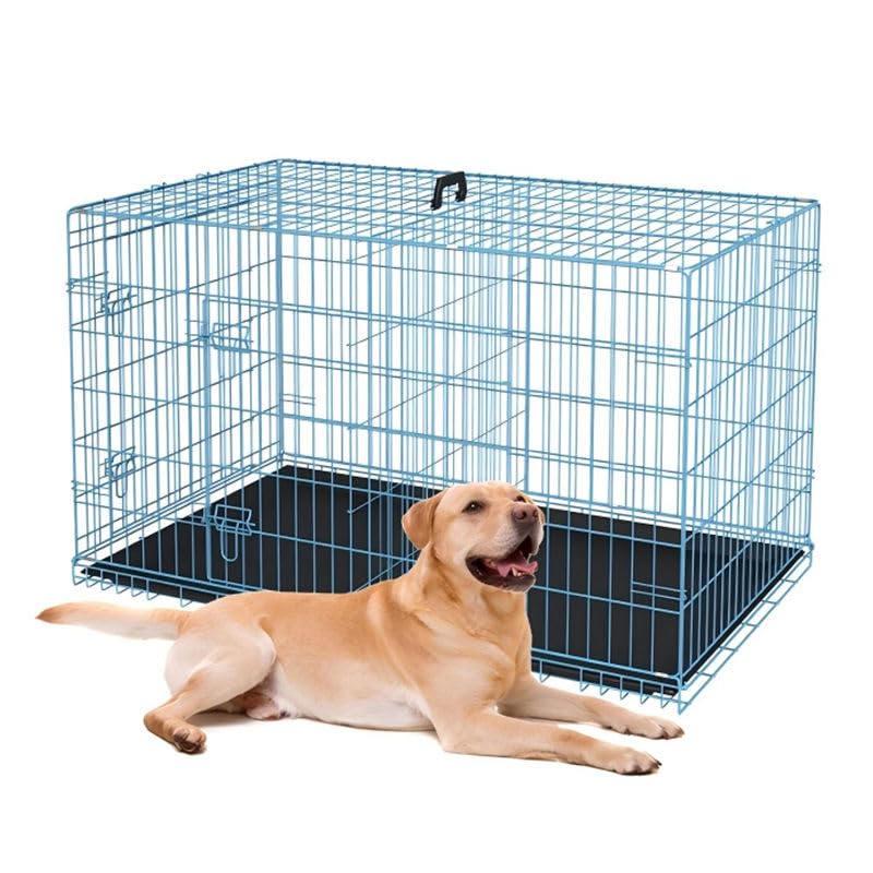 36-Inch Folding Metal Dog Crate with Divider and Removable Tray F853788