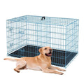 36-Inch Folding Metal Dog Crate with Divider and Removable Tray F853788