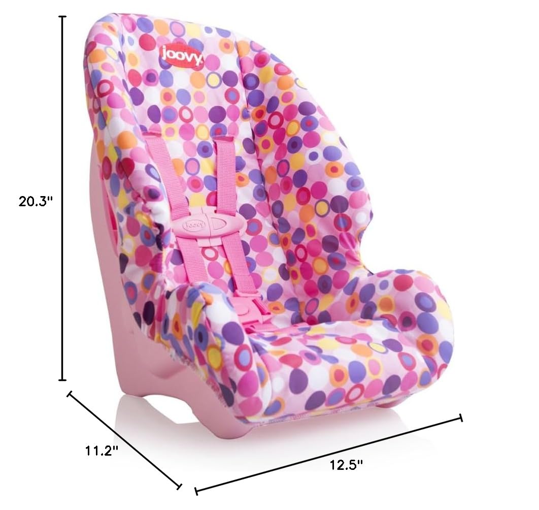 Toy Booster Seat & Doll Car Seat with Five-Point Harness, Pink B8086