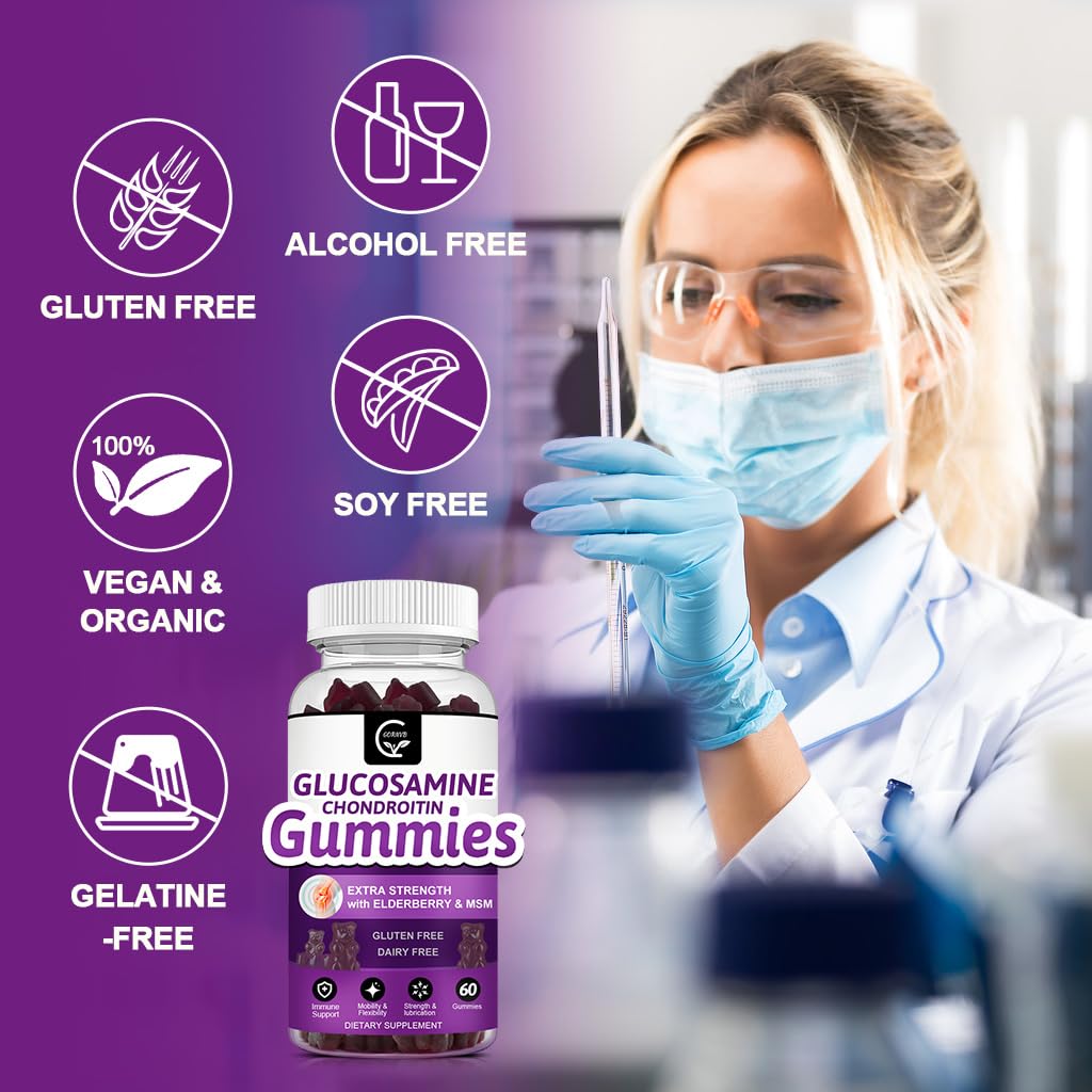 Glucosamine Chondroitin Gummies with MSM & Elderberry 2 Pack I725031
