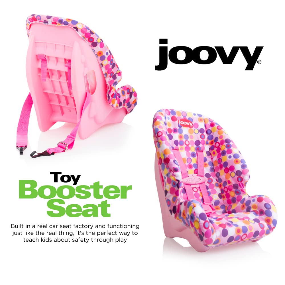 Toy Booster Seat & Doll Car Seat with Five-Point Harness, Pink B8086