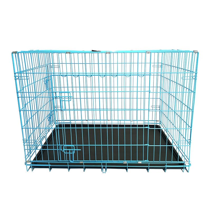 36-Inch Folding Metal Dog Crate with Divider and Removable Tray F853788