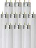 24 Inch T8 Fluorescent Tube Light Bulb 17W 3500K G13 Bi-Pin Pack of 10 F6113