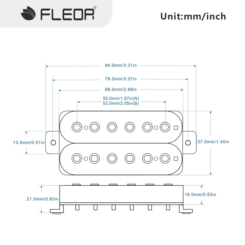 Ceramic Double Coil Humbucker Pickup Set K94041