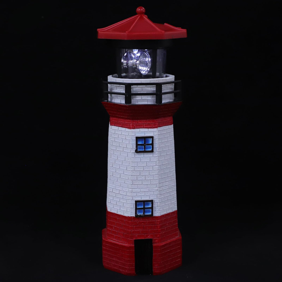 Solar Powered Rotating Lighthouse Resin LED Light L806