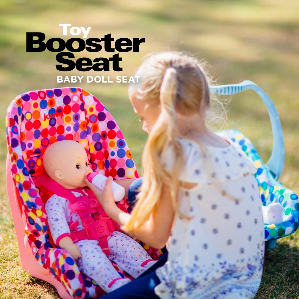 Toy Booster Seat & Doll Car Seat with Five-Point Harness, Pink B8086