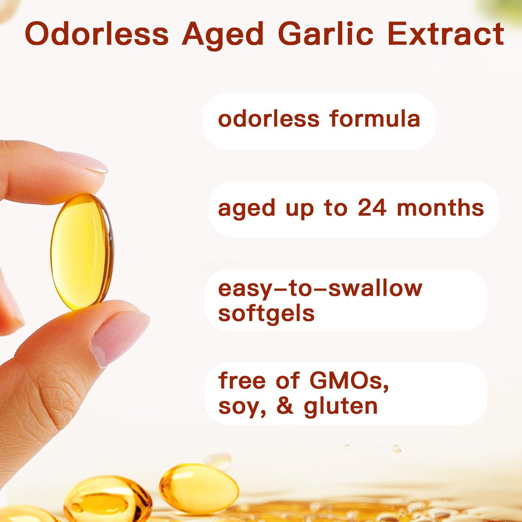 Odorless Organic Garlic Capsules 300 Softgels R529799