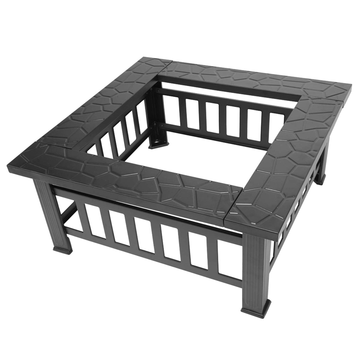 32 inch Black Wood Burning Steel Fire Pit B78277