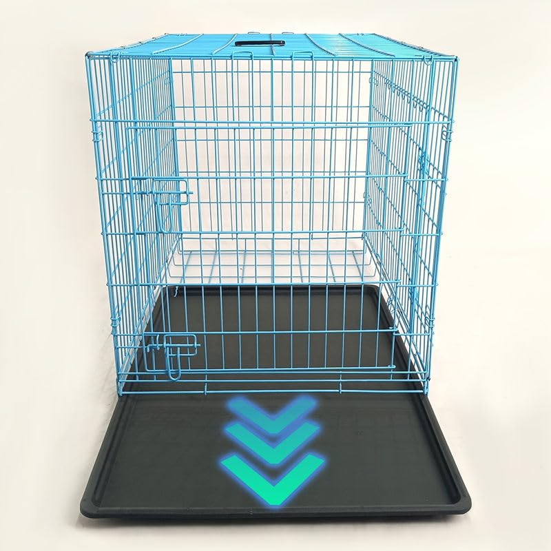 36-Inch Folding Metal Dog Crate with Divider and Removable Tray F853788