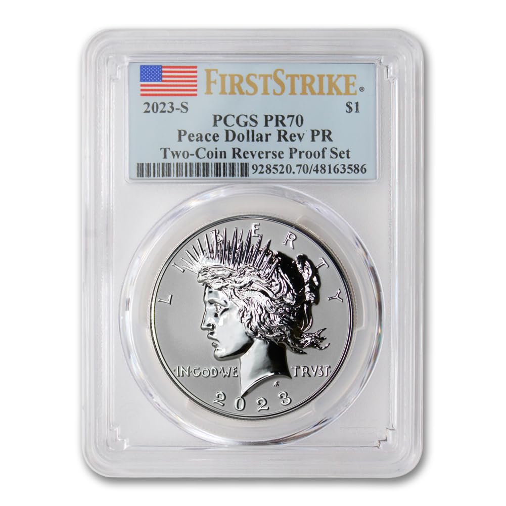 Set of 2 American Proof Silver Morgan & Peace $1 I8426