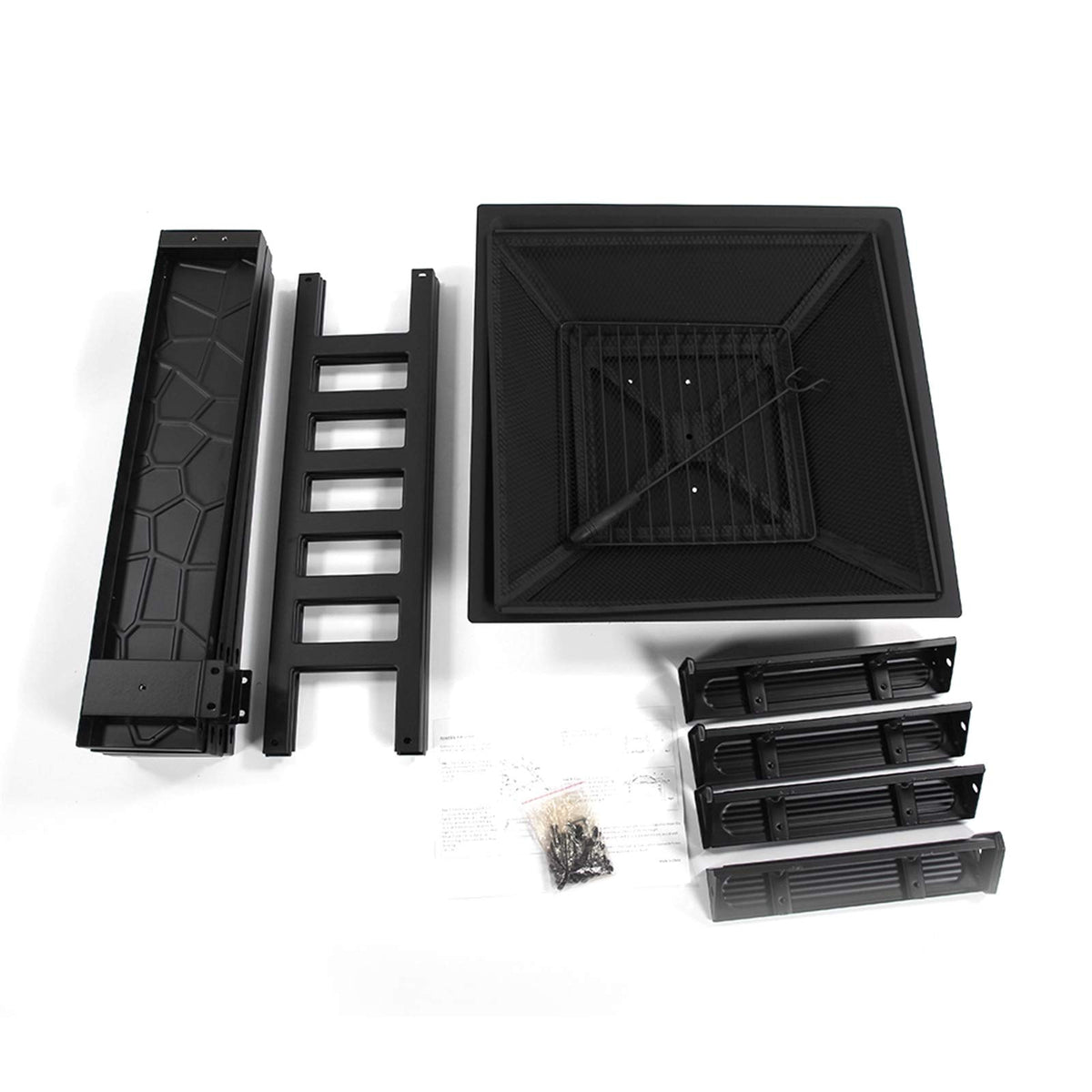 32 inch Black Wood Burning Steel Fire Pit B78277