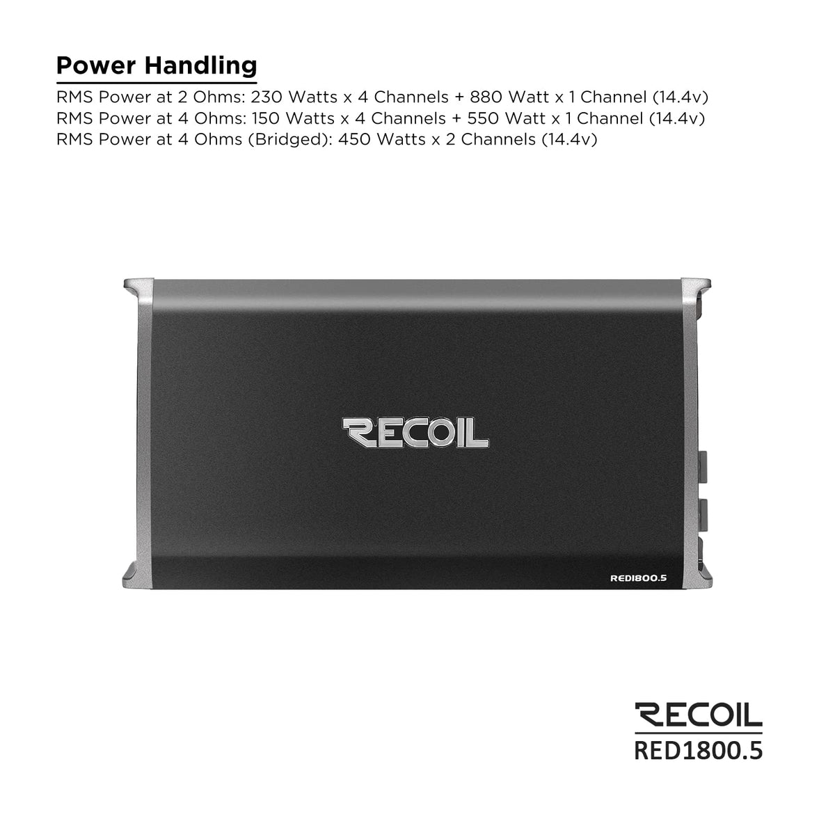 5-Channel Car Audio Amplifier 1800W E9828