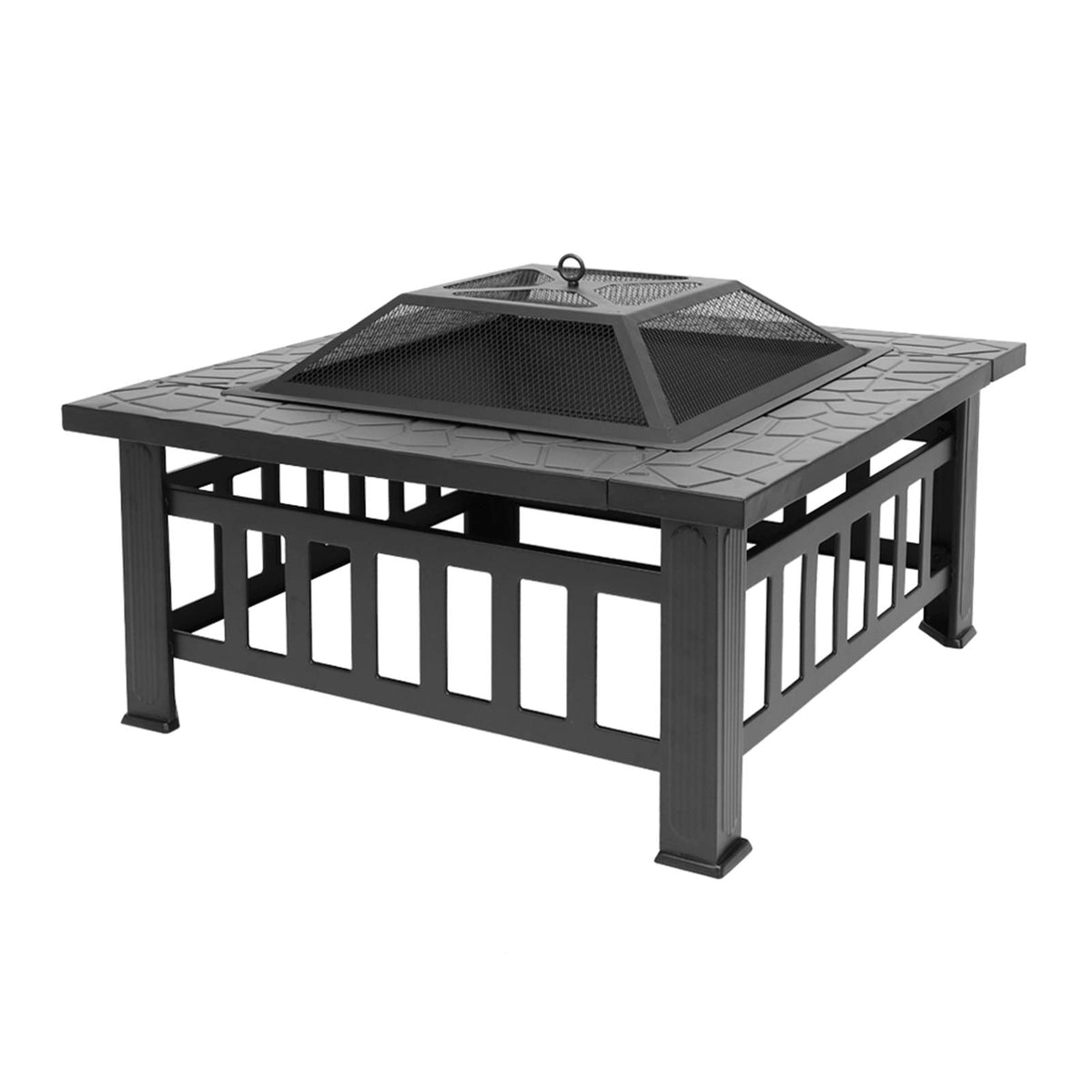 32 inch Black Wood Burning Steel Fire Pit B78277