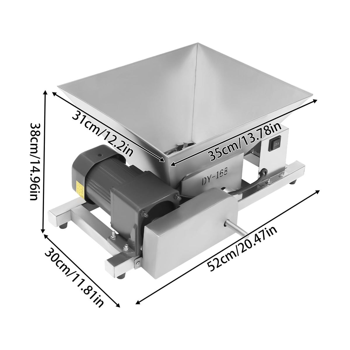 110V 60W 4L Stainless Steel Electric Fruit Crusher D968862