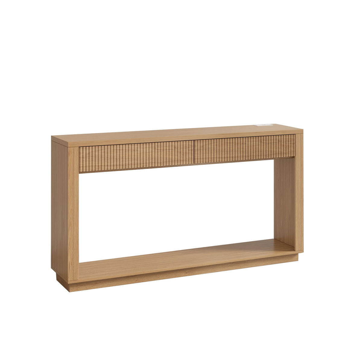 63 Inch Oak Console Table with 2 Drawers A193071