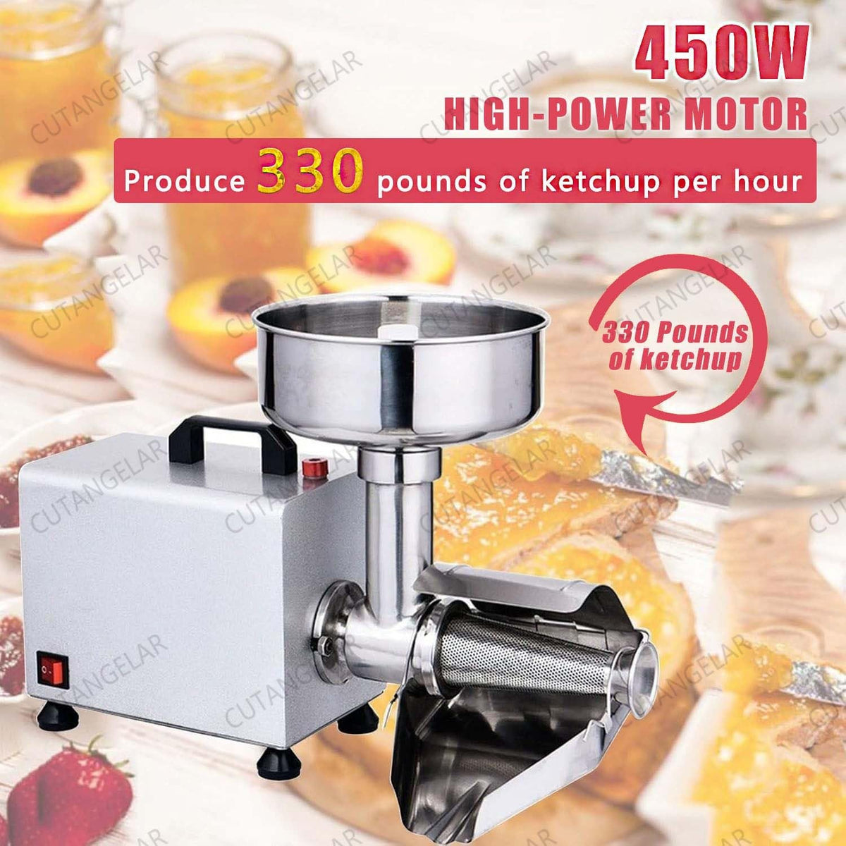 450W Electric Food Press with Steel Filter G82250