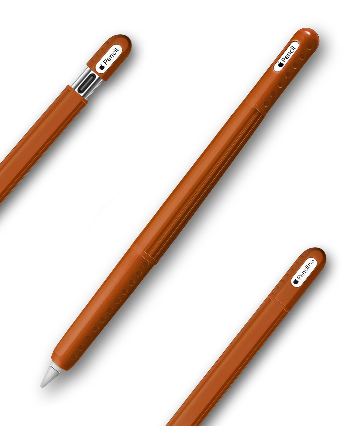 Silicone Case Cover Skin for Apple Pencil Brown C4983