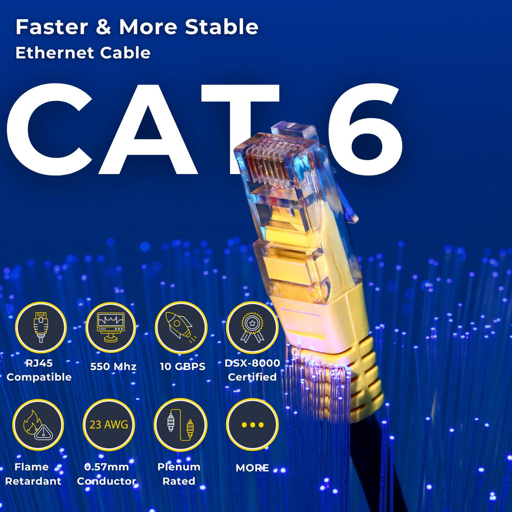 CAT6 Plenum Cable 1000ft Pure Bare Copper 23AWG UTP F632293