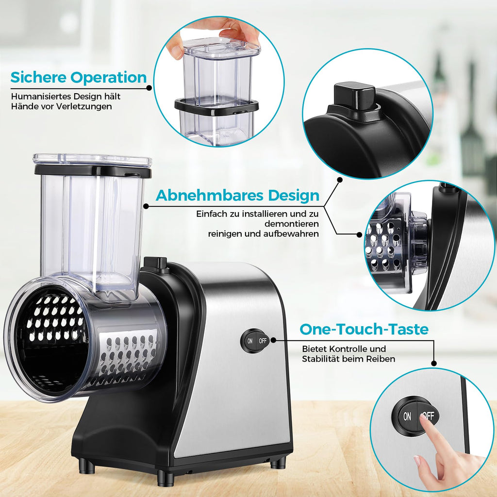 Electric Stainless Steel Vegetable Slicer with 5 Blades Y319