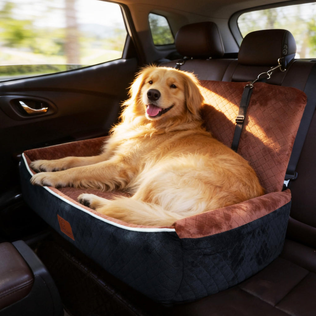 Large Dog Car Seat Portable Travel Dog Bed Velvet Memory Foam B778