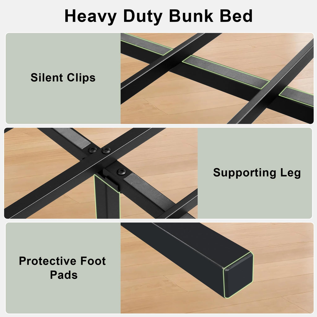 Black Twin Over Full Size Bunk Beds J181