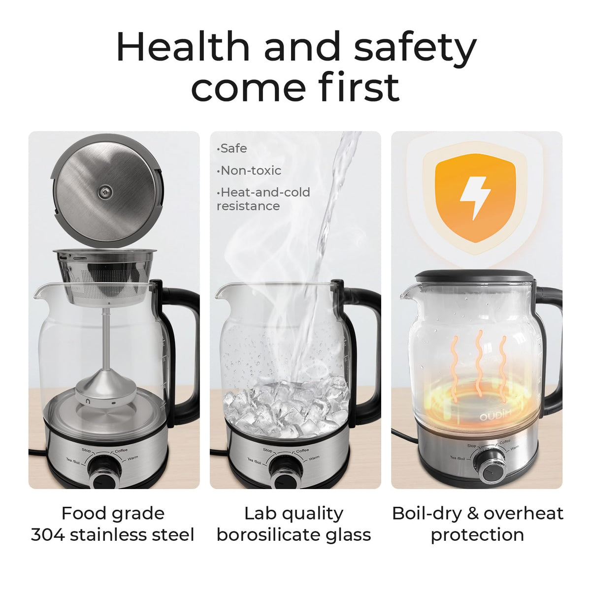 1.2L Glass Stainless Steel Drip Coffee Maker R503482