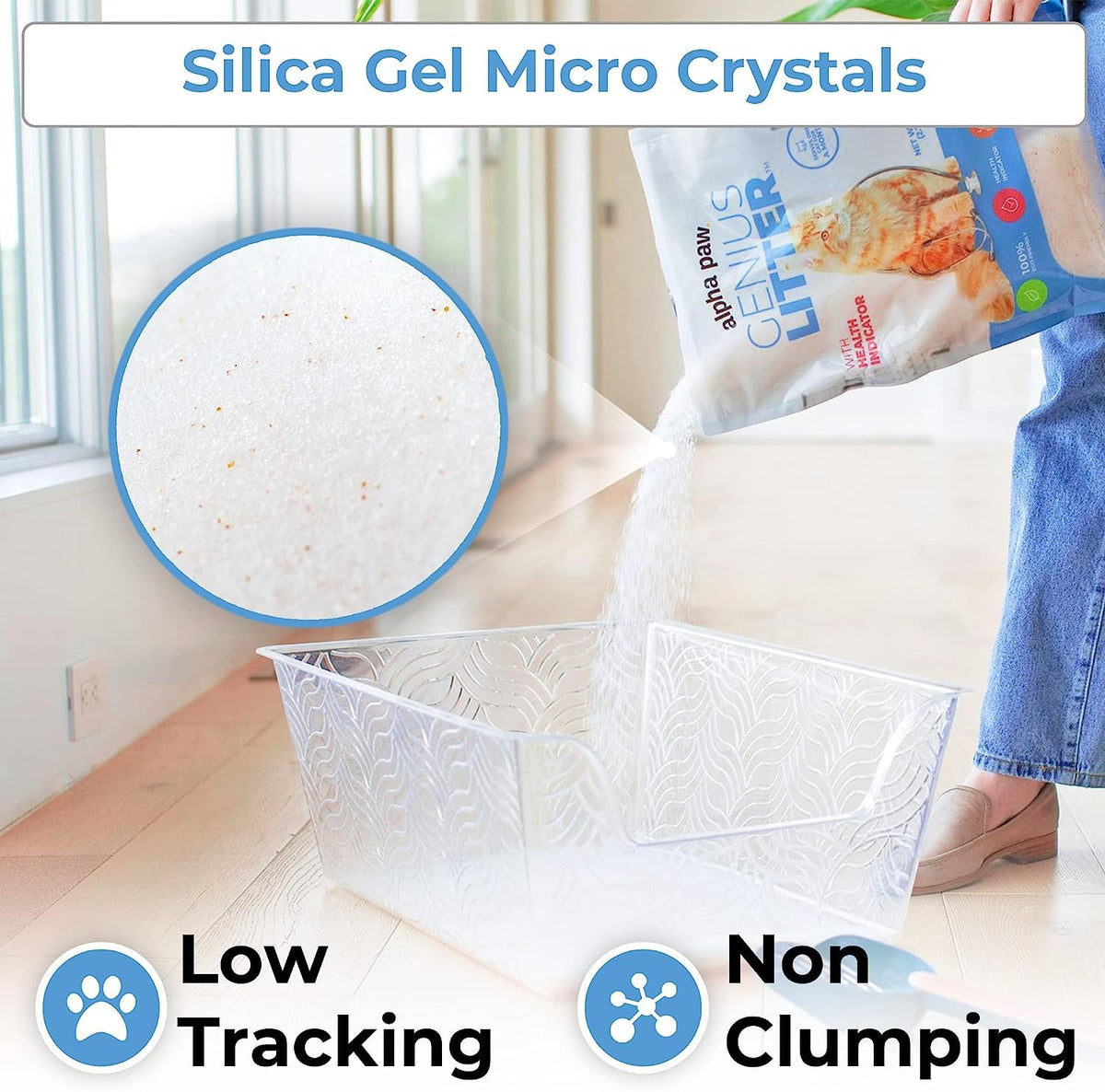Lightweight Crystal Silica Gel Cat Litter, 6 lb Bag N973