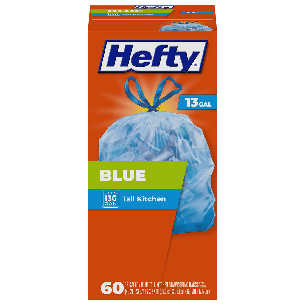 Blue 13 Gallon Trash Bags 60 Count N862814