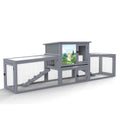 Large Wood Rabbit Hutch with Removable Tray Z6310