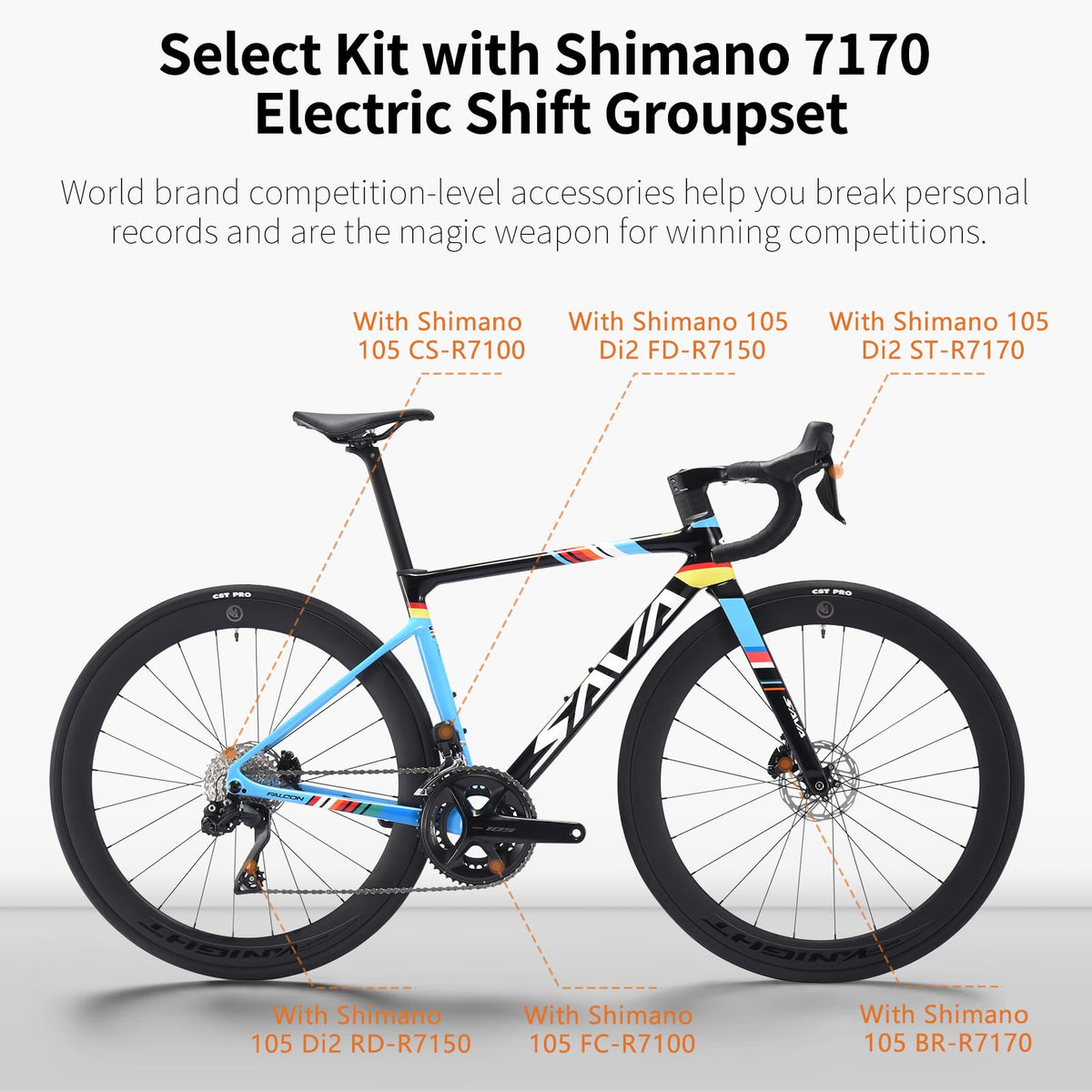 Carbon Road Bike 24-Speed Shifting Disc Brake F371