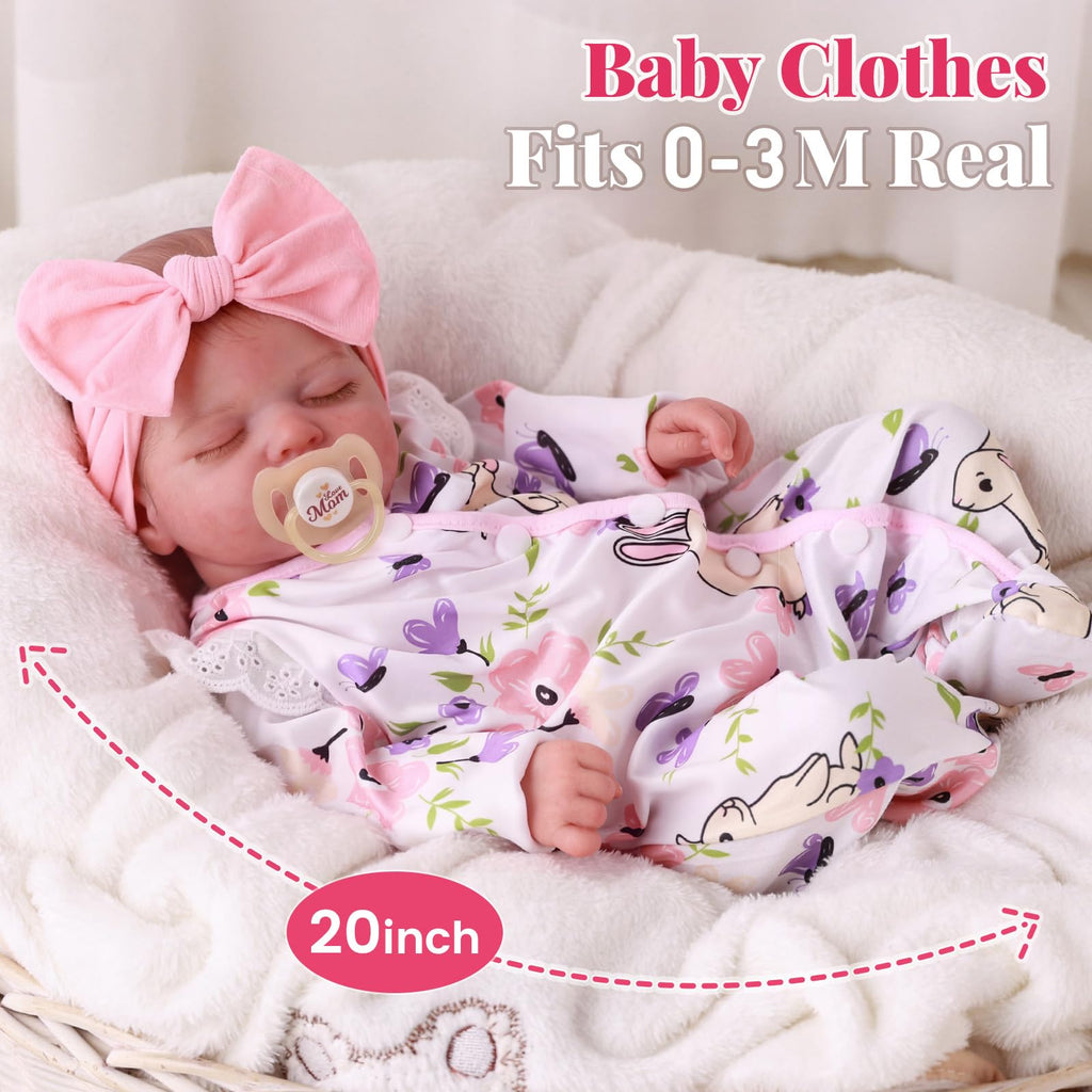 20 Inch Reborn Baby Dolls Girl with Play Set Y817