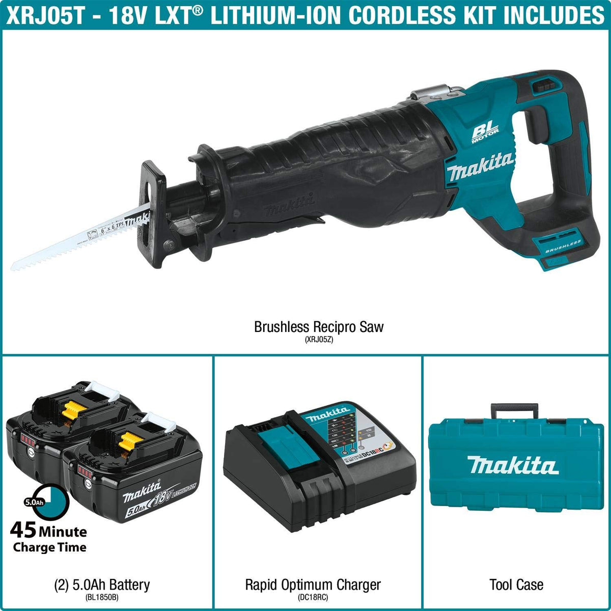 18V Lithium-Ion Brushless Cordless Recipro Saw Kit G28812