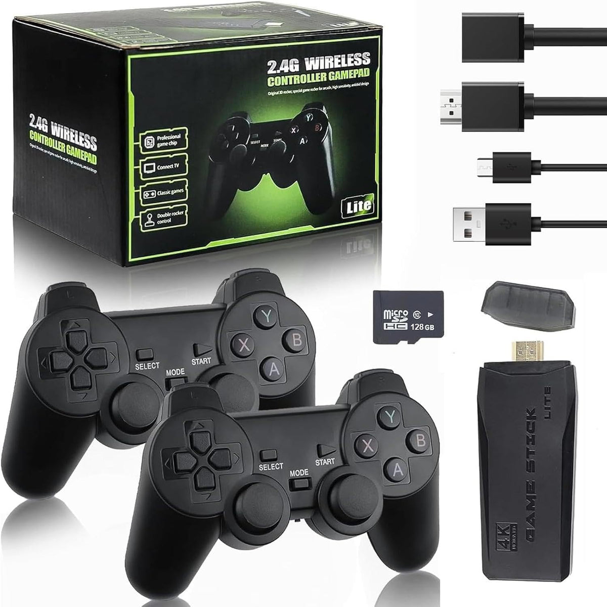 64G/128G Wireless Retro Game Console Stick with 20000+ Games P79878