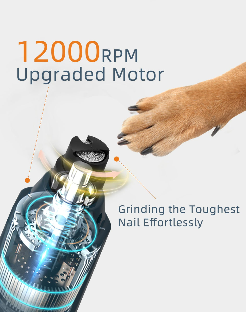 Dog Nail Grinder with 2 LED Lights V7314