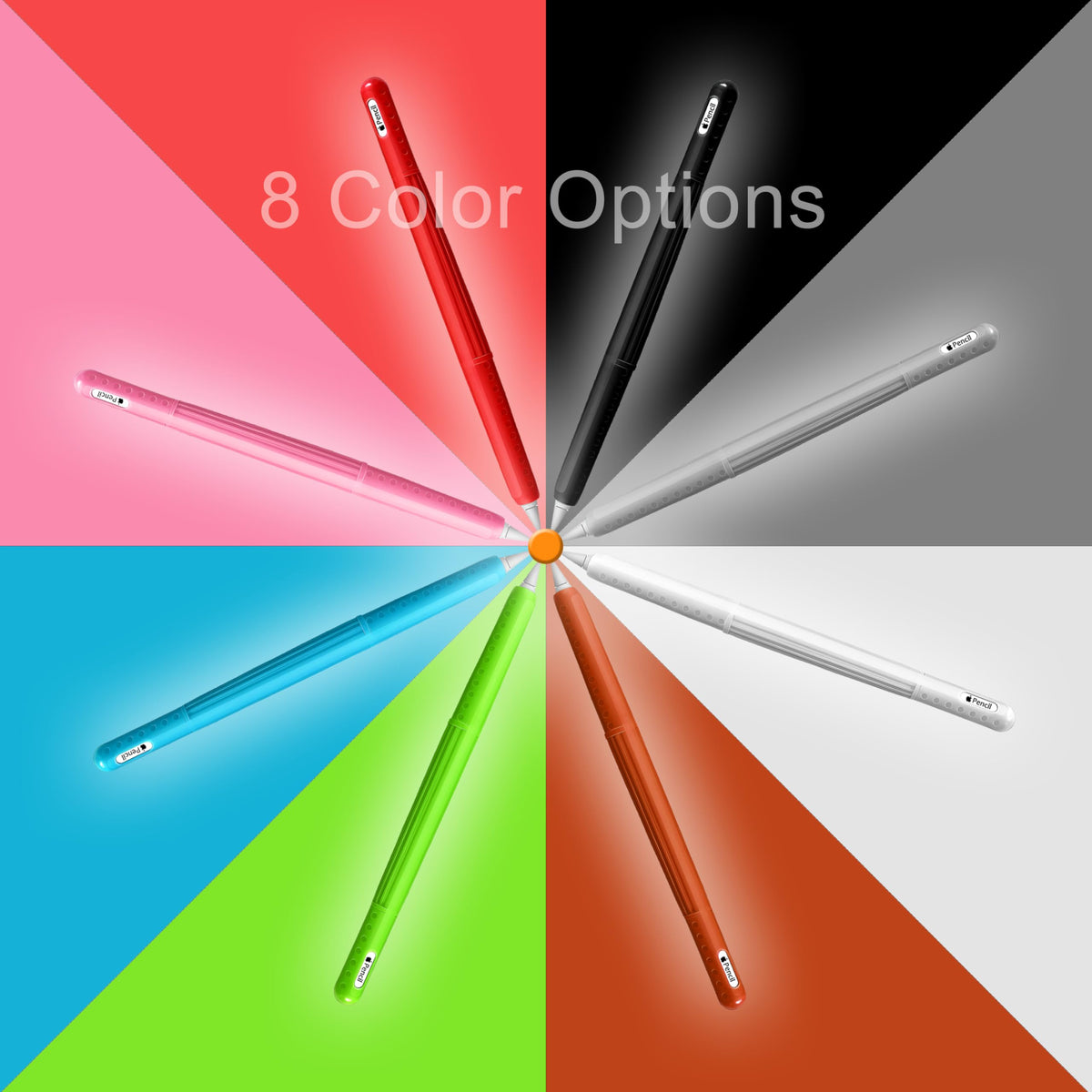 Silicone Case Cover Skin for Apple Pencil Brown C4983