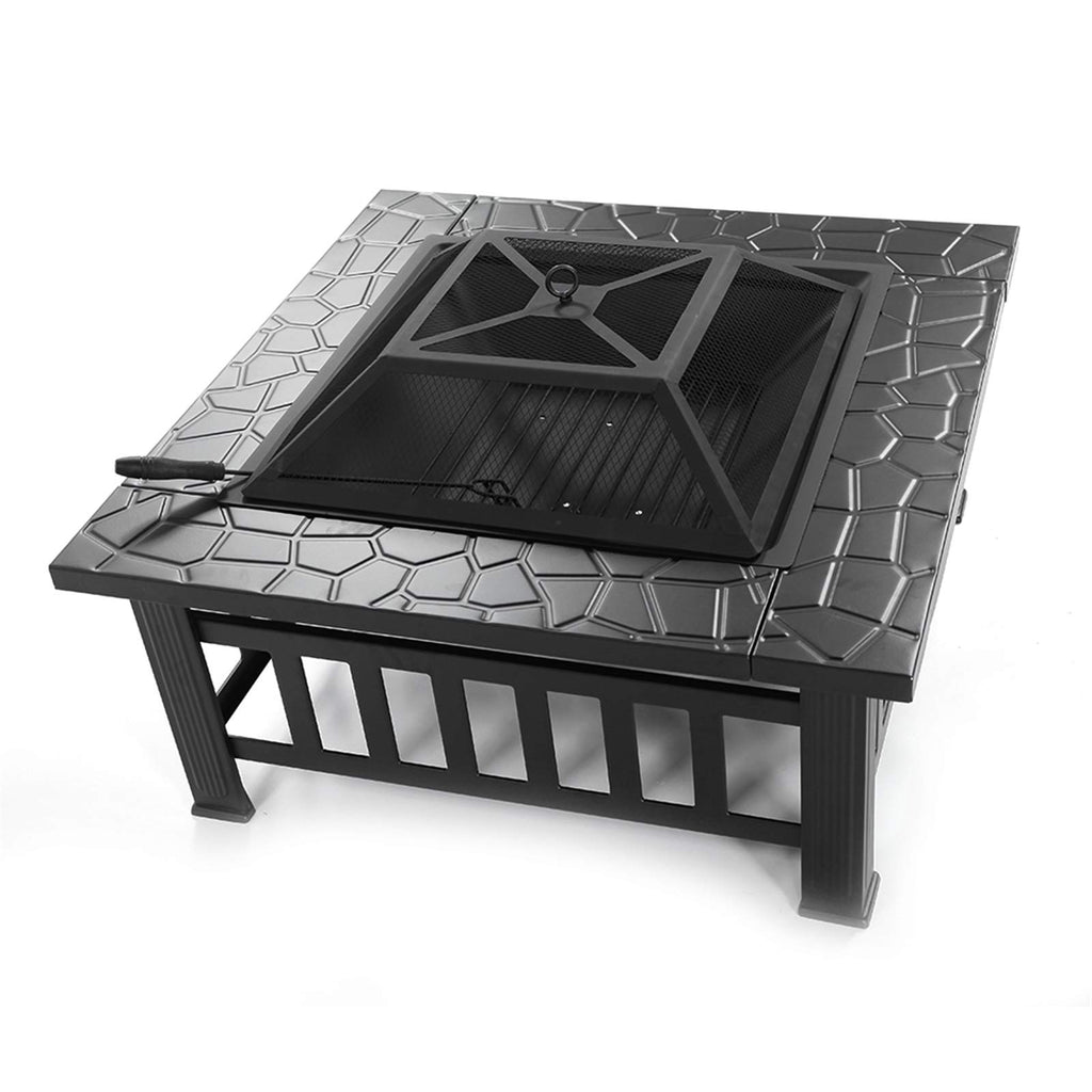 32 inch Black Wood Burning Steel Fire Pit B78277