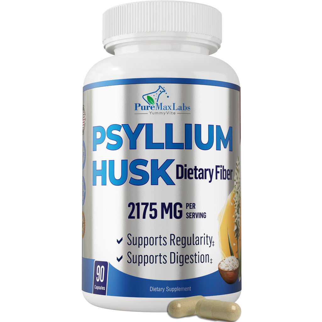 Psyllium Husk Dietary Fiber Supplement 2175mg 90 Capsules R131