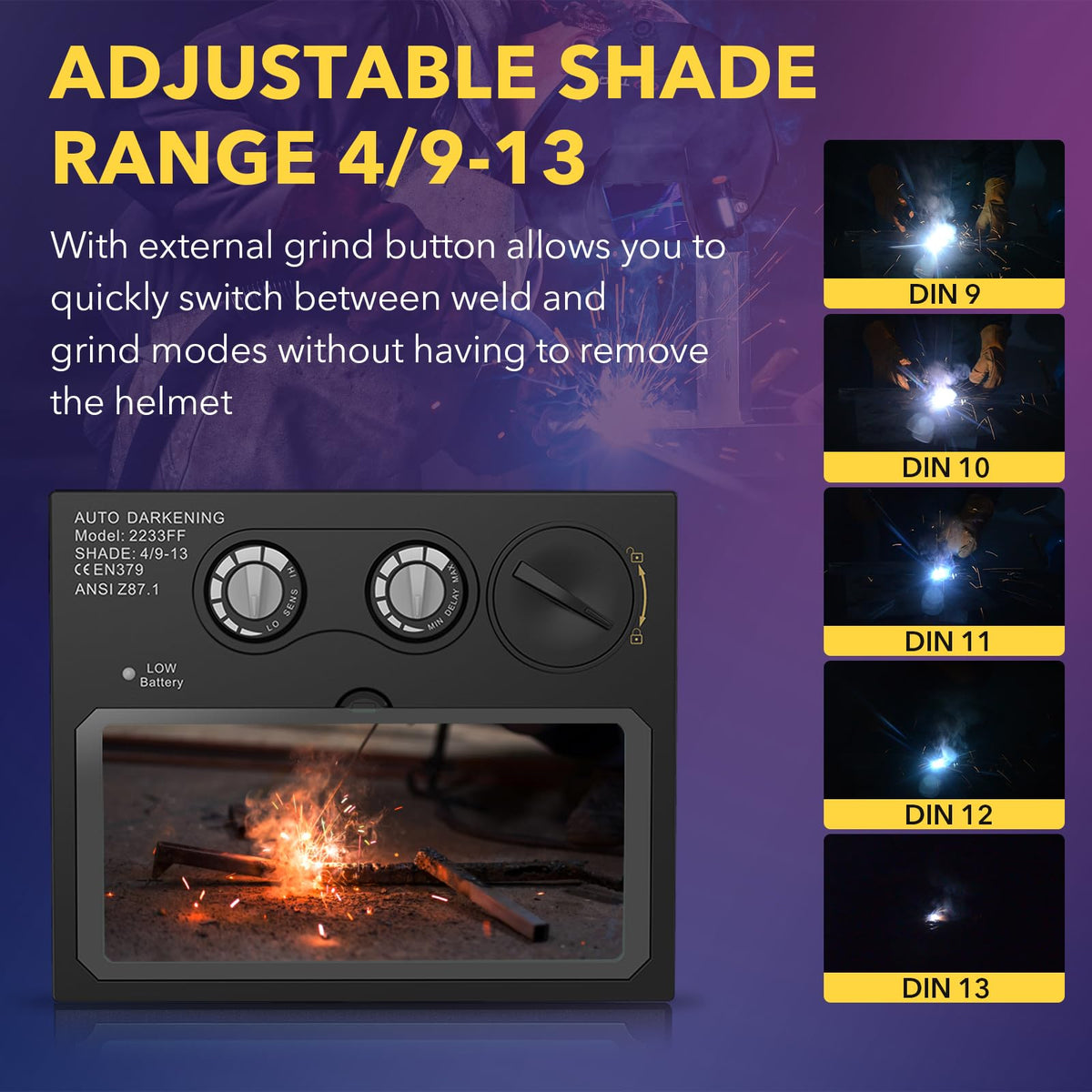 Auto Darkening Welding Lens Solar True Color R644042