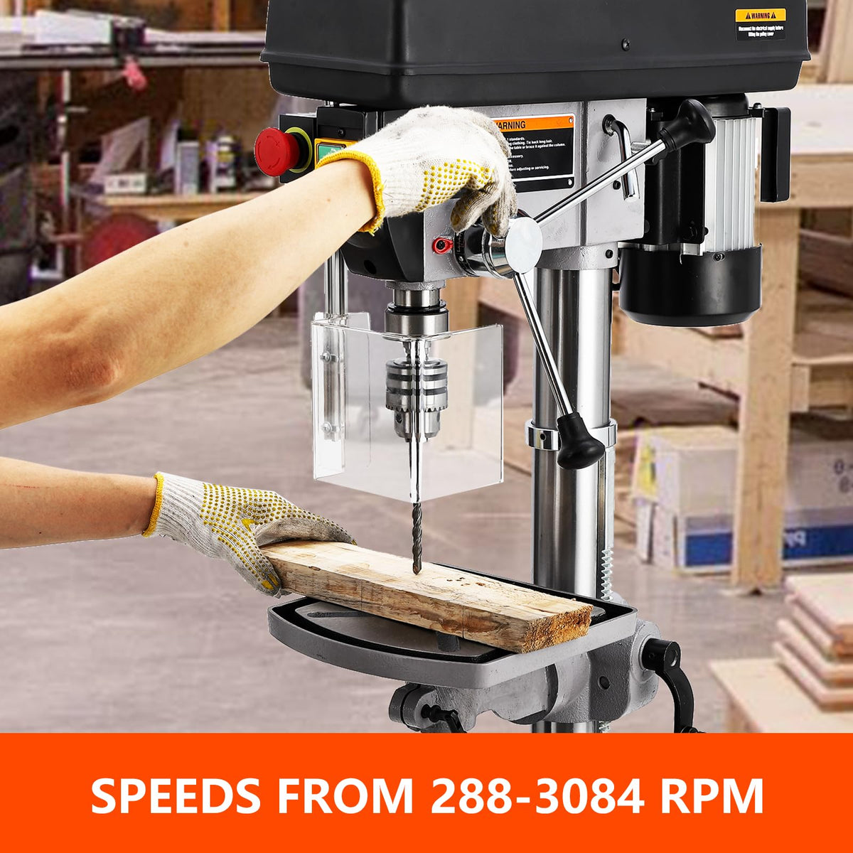 15 in Benchtop Drill Press with 7.5 Amp Variable Speed Tilting Worktable Z495