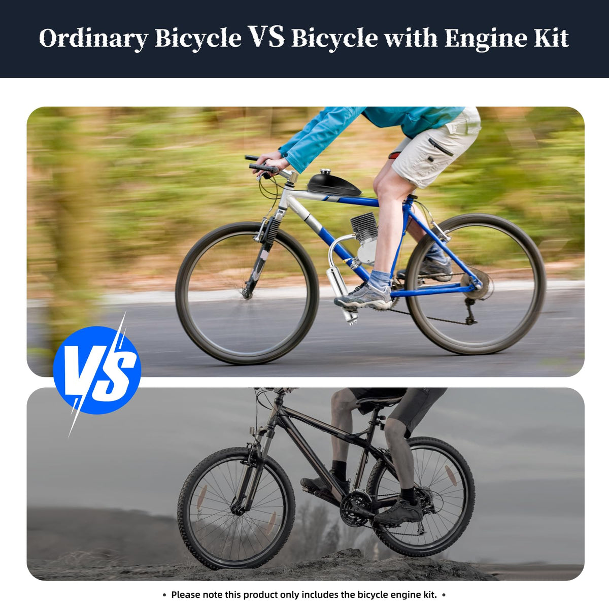100CC 2 Stroke Bicycle Engine Kit with CDI Ignition and 36-Tooth Sprocket S9603