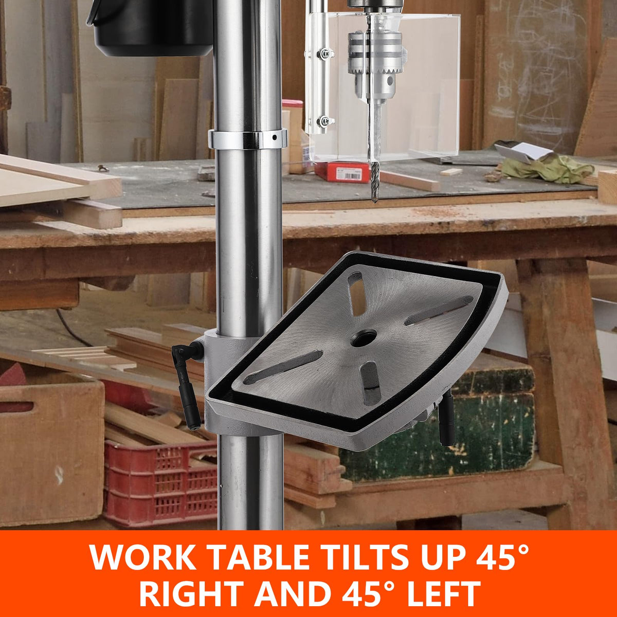 15 in Benchtop Drill Press with 7.5 Amp Variable Speed Tilting Worktable Z495