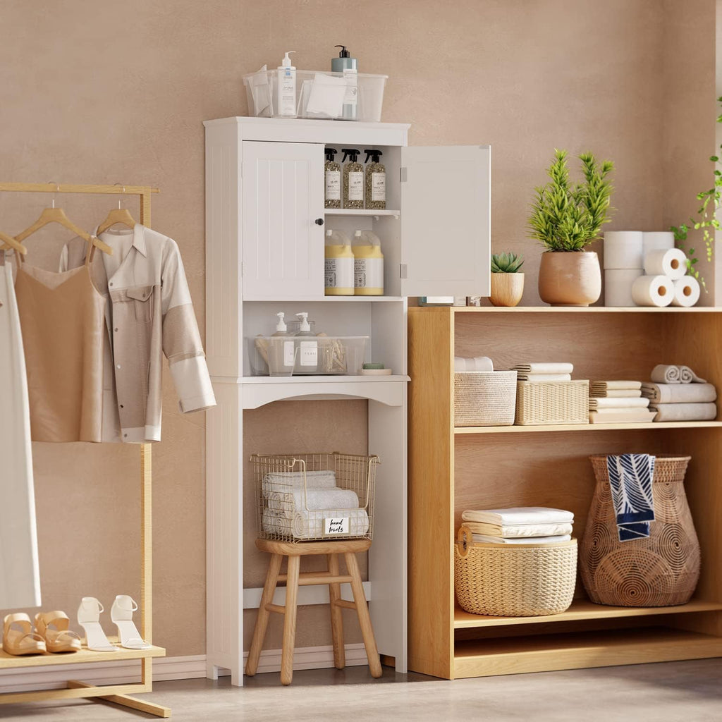 Over the Toilet Storage Cabinet with Adjustable Shelf, White K300