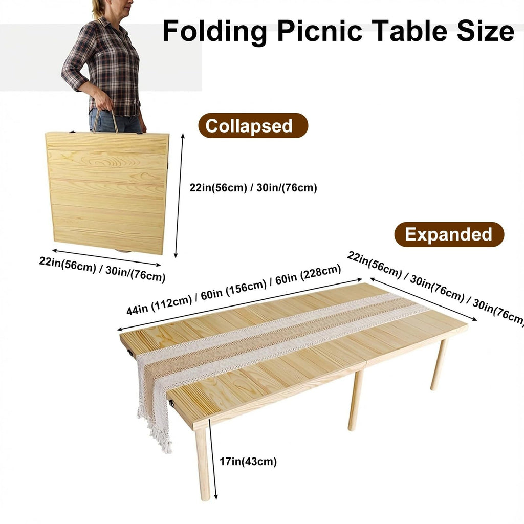 Wood Folding Picnic Table L7059