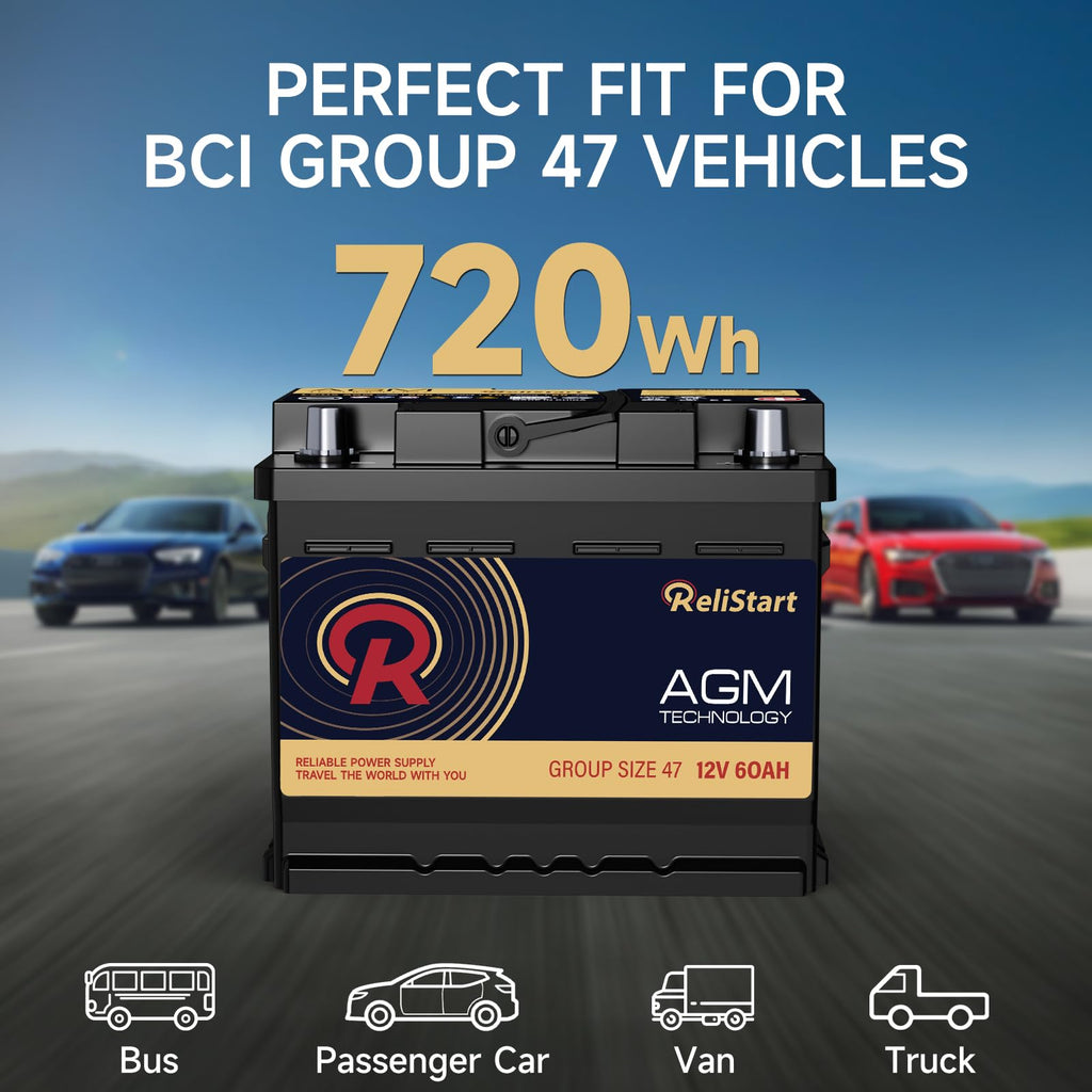 12V 60Ah Group 47 Automotive Battery O3670